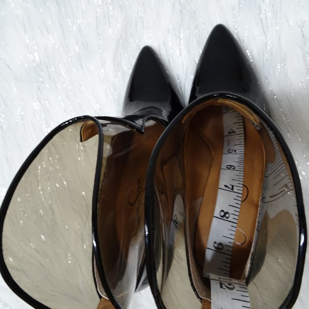 Jessica Simpson Black Periya Faux Leather Pointed Toe Booties 7M - Picture 9 of 14